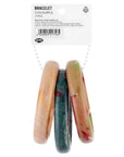 Eklips 3-Piece Bracelet Set in Green & Cream