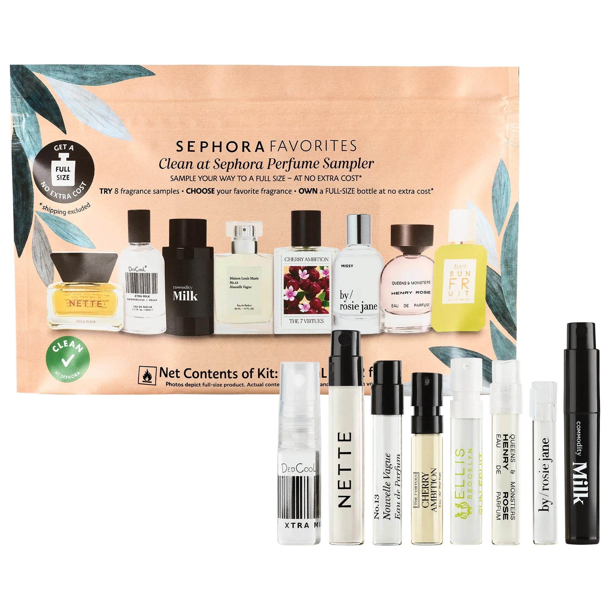 Sephora Clean Perfume Sampler Set with Redeemable Voucher for Full-Size Fragrance - Explore 8 Clean Fragrances Sephora Clean Perfume Sampler - 8 Fragrances & Redeemable Voucher perfume sampler, fragrance discovery set, clean perfume, Sephora Favorites, redeemable perfume voucher, fragrance gift set, clean beauty products, perfume samples, Sephora clean at sephora, gift for her, fragrance enthusiasts, new fragrance discovery