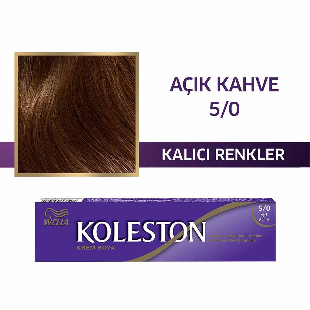 Wella Koleston Hair Dye - Light Brown (Açık Kahve) - Long-Lasting, Glossy Hair Color for At-Home Use - view 4