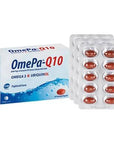 Omepa-Q10: Ultra-Absorbable Omega-3 Ubiquinol Supplement for Heart & Brain Health - 600mg Omega-3, 100mg Kaneka Ubiquinol, 30 Softgels Omepa-Q10: Omega-3 & Ubiquinol for Heart & Brain Health Omega-3 supplement, Ubiquinol supplement, Coenzyme Q10, Fish oil capsules, EPA DHA supplement, Heart health supplement, Brain health supplement, Kaneka Ubiquinol, Omega 3 Ubiquinol, Omega 3 Q10, Omega-3, Ubiquinol, CoQ10, Fish oil, EPA, DHA, Heart health, Brain health, Dietary supplement, Antioxidant, Energy production,