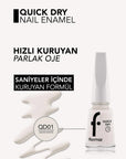 Flormar Quick Dry Nail Polish 001 Snow White Fast Drying