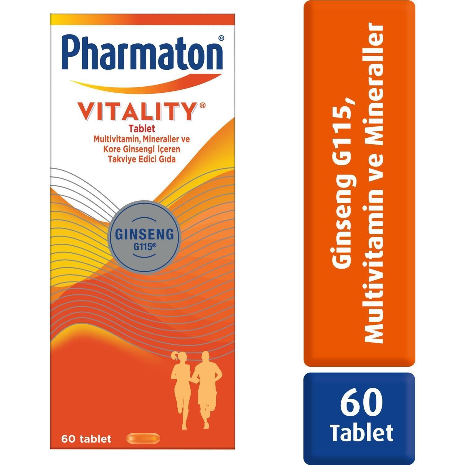 Pharmaton Vitality Multivitamin Dietary Supplement for Energy Boost & Immune System Support - 60 Tablets Pharmaton Vitality Multivitamin for Energy & Immunity Dietary Supplement, Multivitamin, Energy Boost, Immune System Support, Ginseng Supplement, Vitamin Supplement, Mineral Supplement, Adult Health, Fatigue Relief, Energy Enhancement