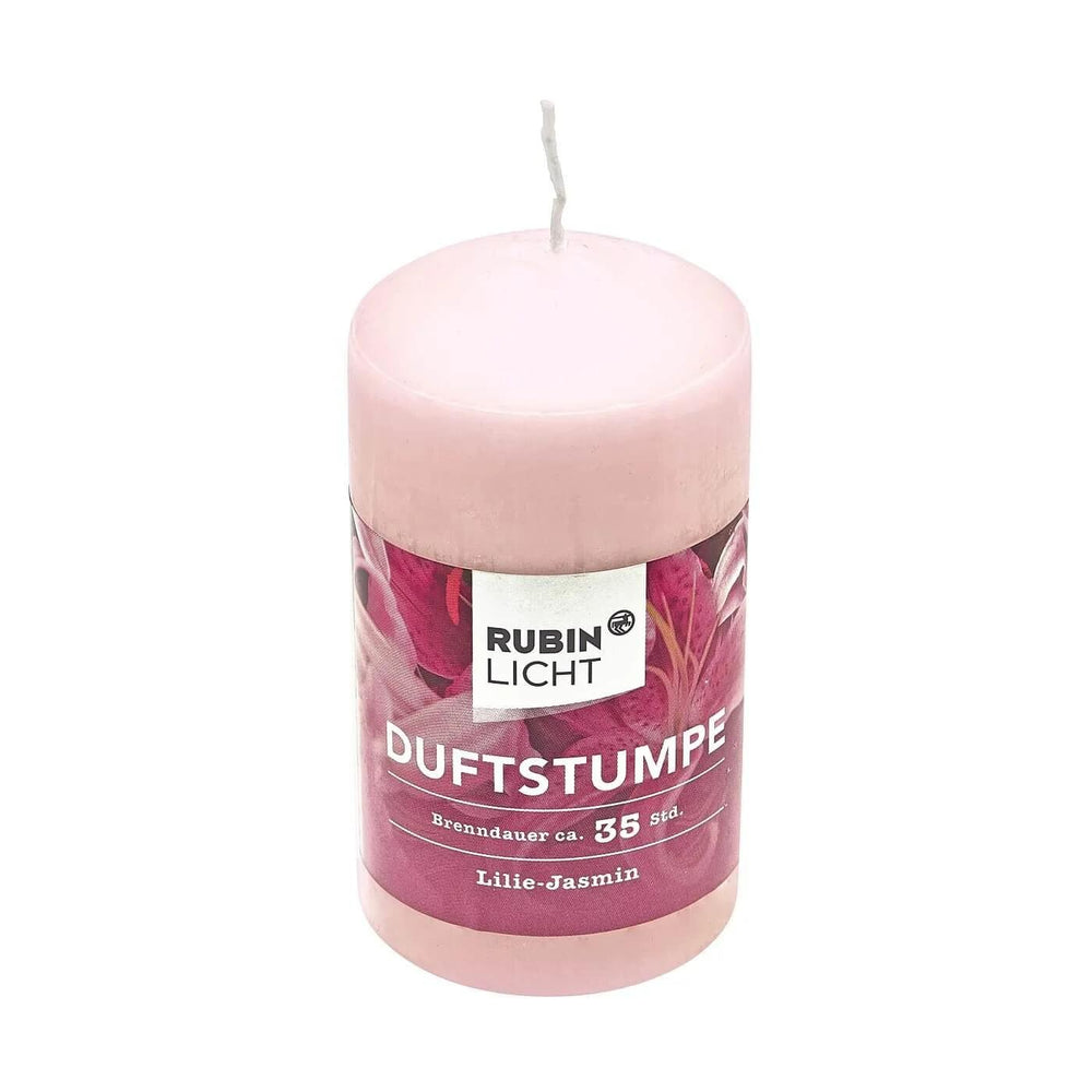 Rubin Licht Lily & Jasmine Scented Pillar Candle 110x60mm