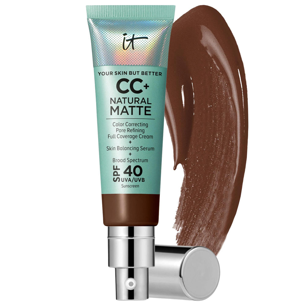 CC+ Cream Natural Matte Foundation with SPF 40 - Full Coverage, Hydrating, Vegan & Non-Comedogenic CC+ Cream Matte Foundation SPF 40 - Full Coverage & Hydrating matte foundation, SPF 40 foundation, non-comedogenic foundation, vegan foundation, full-coverage foundation, hydrating foundation, oily skin solution, long-lasting makeup, broad-spectrum sun protection, skincare makeup, cruelty-free cosmetics, natural matte finish, Air Licium®, Hyaluronic Acid, Lentil Seed Extract