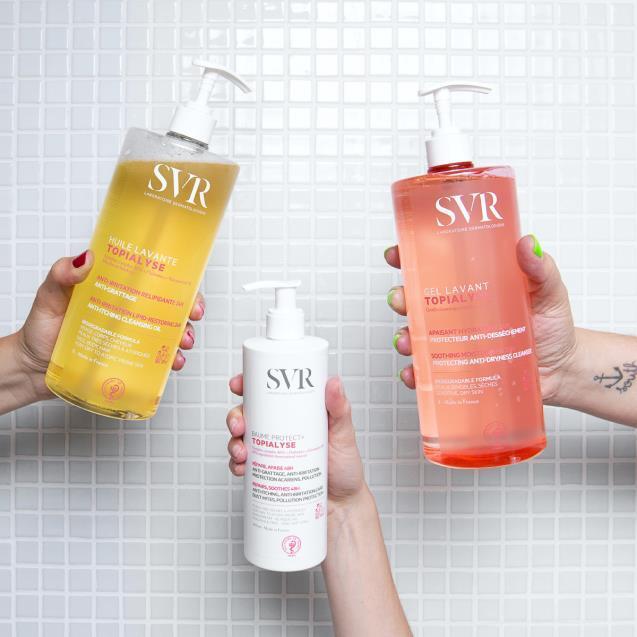 SVR Topialyse Gel Lavant - Gentle, Hypoallergenic Face Cleansing Gel for Sensitive & Dry Skin - Paraben-Free, Omega 3, 6, 9 Enriched SVR Topialyse Gel Lavant - Gentle Face Cleansing Gel Sensitive skin face wash, Hypoallergenic face cleanser, Glycerin face gel, Paraben-free skincare, Dry skin cleansing gel, Omega 3 face wash, Gentle face cleanser, Sensitive skin care, Dry skin care, Hypoallergenic skincare, Skincare for sensitive skin, Face wash for dry skin, Non-irritating face wash