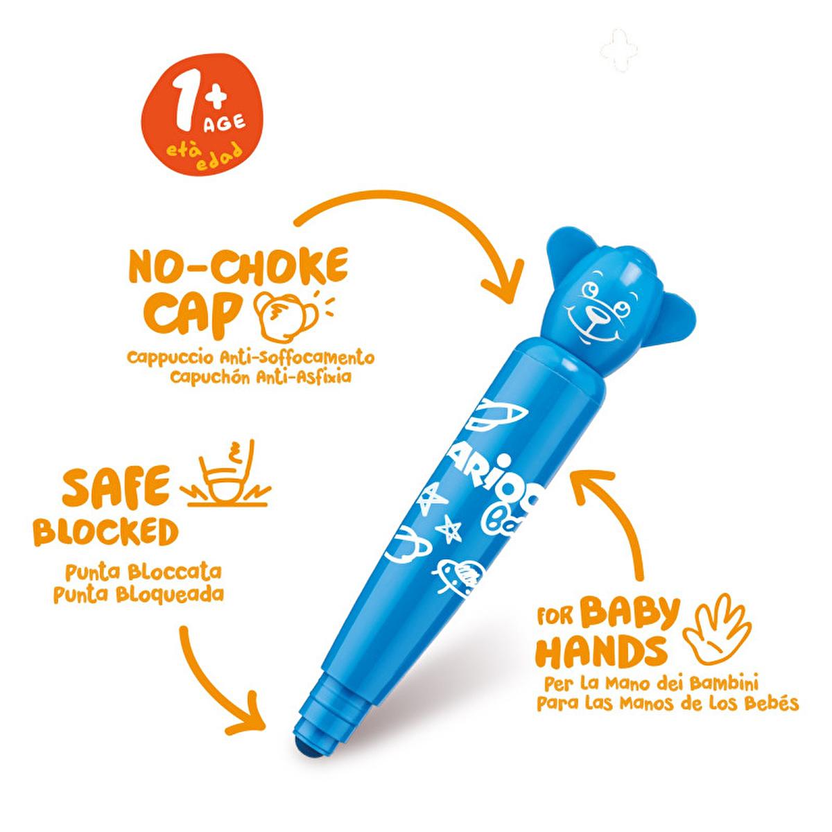 Carioca Teddy Jumbo Washable Markers for Toddlers - 12 Pack, Non-Toxic Art Supplies for Children Aged 1+ Carioca Teddy Jumbo Washable Markers for Toddlers washable markers for toddlers, non-toxic art supplies, ergonomic markers for children, Carioca Teddy Jumbo, baby art supplies, washable markers, toddler art supplies, children's art supplies, non-toxic markers, art supplies for children, creative tools for toddlers