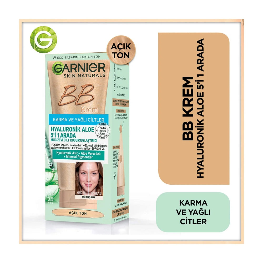 Garnier Hyaluronic Aloe BB Cream for Oily Skin Light 40ml