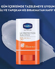 Vaseline SPF 50+ Sunscreen Stick: Daily UVA/UVB Protection, Clear & Non-Greasy, Watermelon Scented - Face & Body Sun Protection Vaseline SPF 50+ Sunscreen Stick: Clear, Non-Greasy Daily Protection sunscreen stick, SPF 50+ sunscreen, clear sunscreen, daily sunscreen, non-greasy sunscreen, face and body sunscreen, watermelon scented sunscreen, sun protection stick, uva uvb protection, sunscreen, sunblock, sun protection, UVA protection, UVB protection, moisturizing sunscreen, travel sunscreen, beach sunscreen
