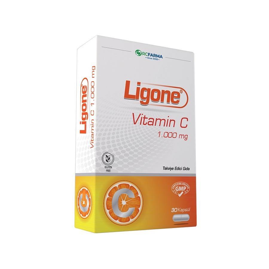 Ligone Vitamin C 1000 mg Daily Support Supplement 30 Capsules