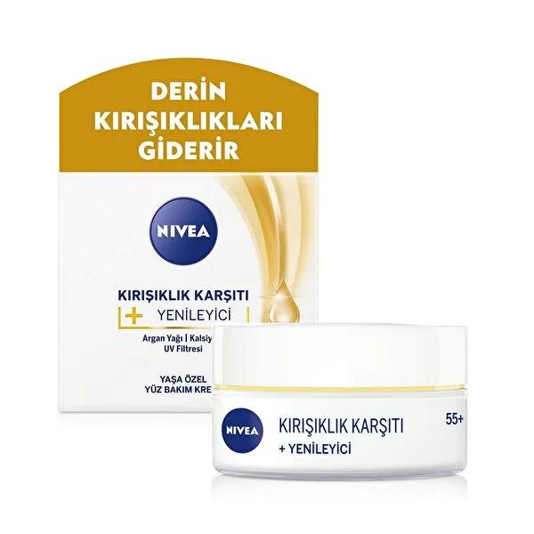Nivea Anti-Wrinkle Face Cream 55+ - 1.69 fl oz, Anti-Aging Skincare with Argan Nivea Anti-Wrinkle Face Cream 55+ - Anti-Aging Skincare anti-wrinkle face cream, Nivea face cream, anti-aging skincare 55+, Argan face cream, wrinkle reduction cream, skincare for mature skin, anti-aging products, face moisturizer, Nivea skincare, mature skin care, wrinkle care, skincare routine, anti-aging routine