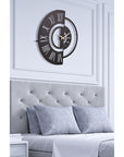 Muyika 41x41cm Metal Modern Silent Wall Clock - Large Indoor Decorative Timepiece for Home - view 2