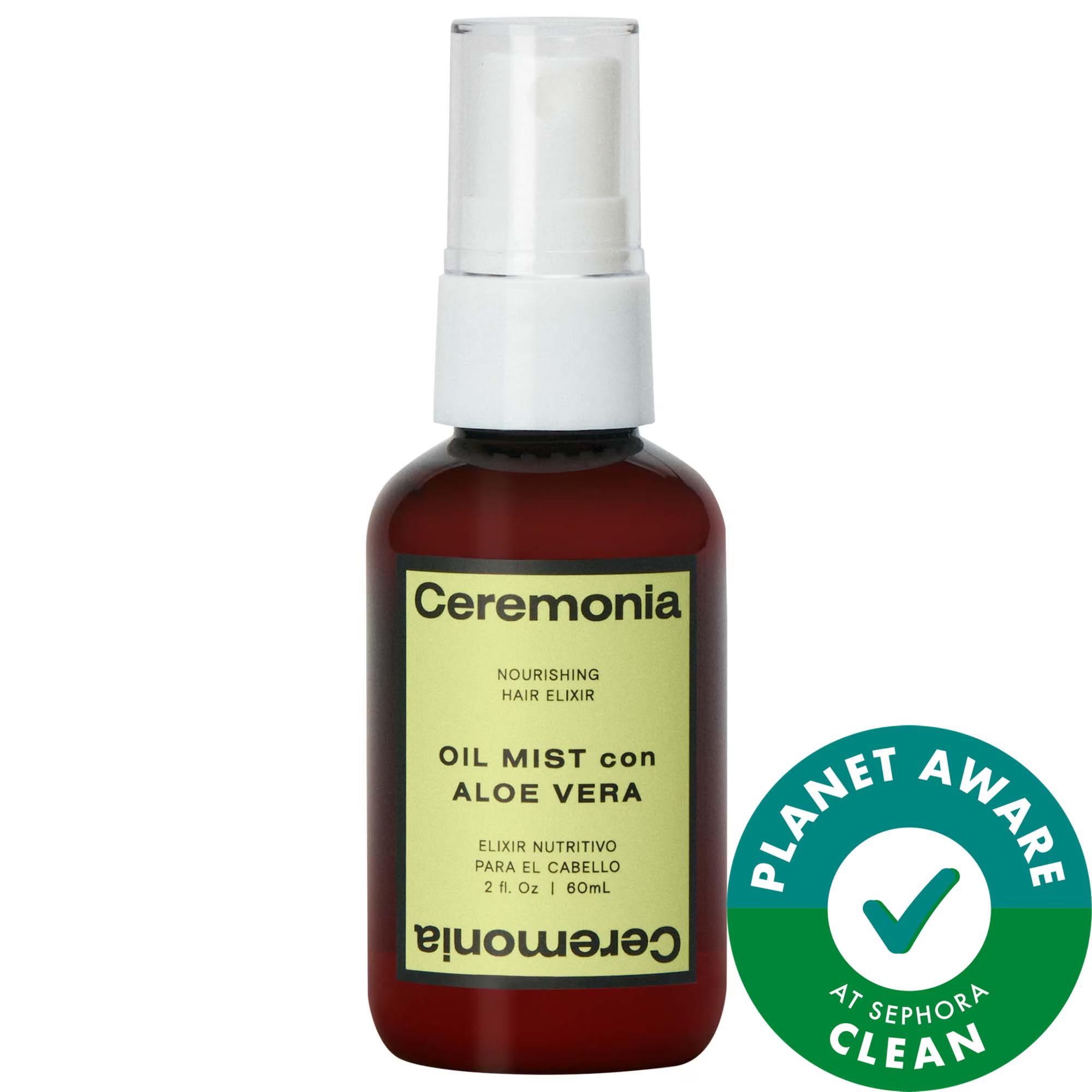 Ceremonia Hair Oil Mist con Aloe Vera - Nourishing, Non-Greasy Hair Shine for Dry, Frizzy Hair - Vegan, Gluten-Free, Cruelty-Free Ceremonia Hair Oil Mist - Nourishing & Non-Greasy Shine hair oil mist, aloe vera hair care, nourishing hair product, non-greasy hair shine, vegan hair care products, gluten-free hair products, cruelty-free beauty, sustainable hair care, hair nourishment, dry hair solution, frizzy hair fix, clean beauty, eco-friendly beauty products