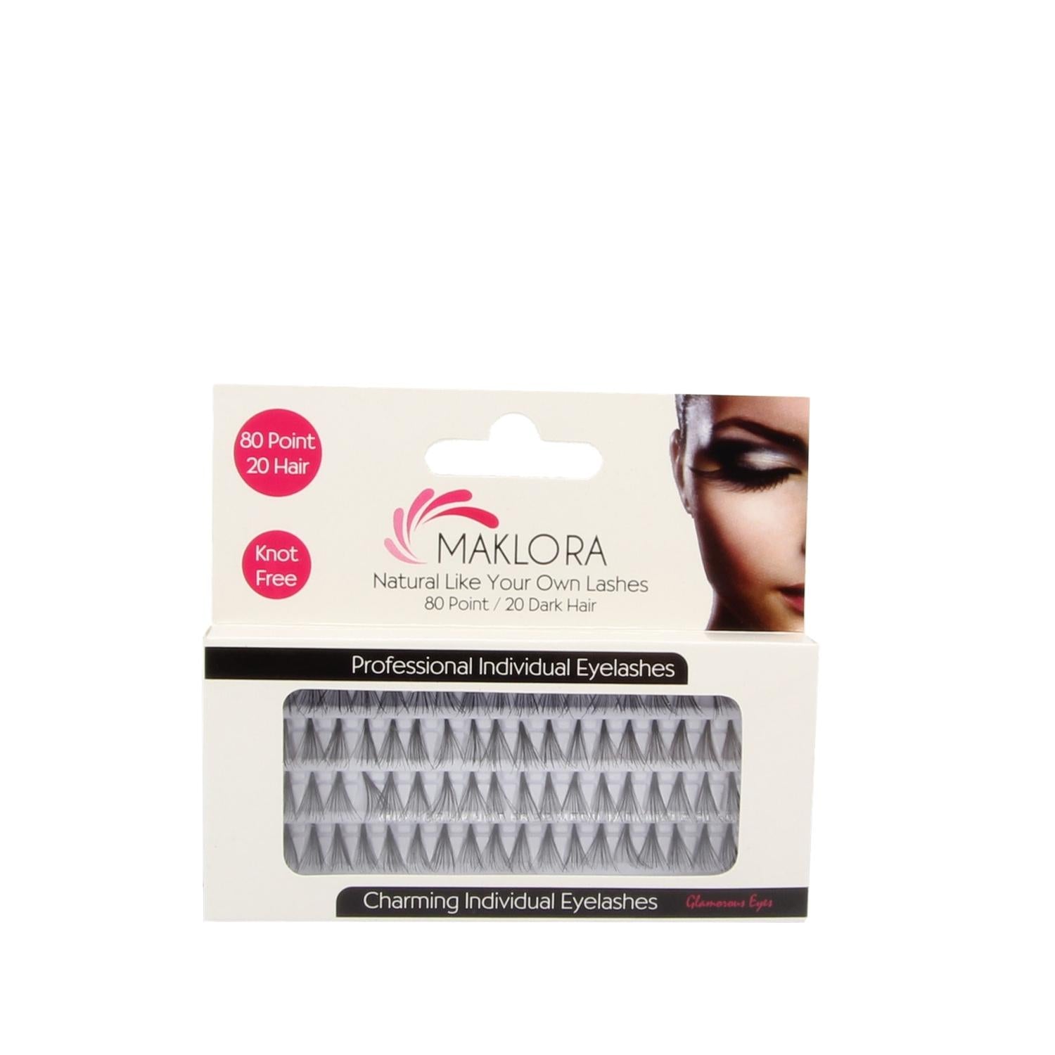 Maklora Natural Knot Free Dark Hair False Eyelashes - 80 Individual Lashes for Natural Look Maklora Natural False Eyelashes - 80 Individual Lashes False Eyelashes, Individual False Lashes, Natural Look Eyelashes, Dark Hair Eyelashes, Cosmetic Enhancements, Beauty Products, Cosmetics, Eye Makeup, Eyelash Enhancements, Makeup Accessories