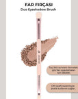 Golden Rose Duo Eyeshadow Brush for Seamless Blending