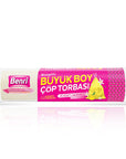 Benri Lemon Scented Trash Bags with Drawstring - Large Size, Pack of 15 Benri Lemon Scented Trash Bags - Large, Pack of 15 scented trash bags, lemon scented garbage bags, drawstring trash bags, large trash bags, durable trash bags, Benri, household cleaning supplies, office cleaning supplies, waste disposal solutions, hygienic trash bags, lemon scented trash bags, garbage bags, trash can liners