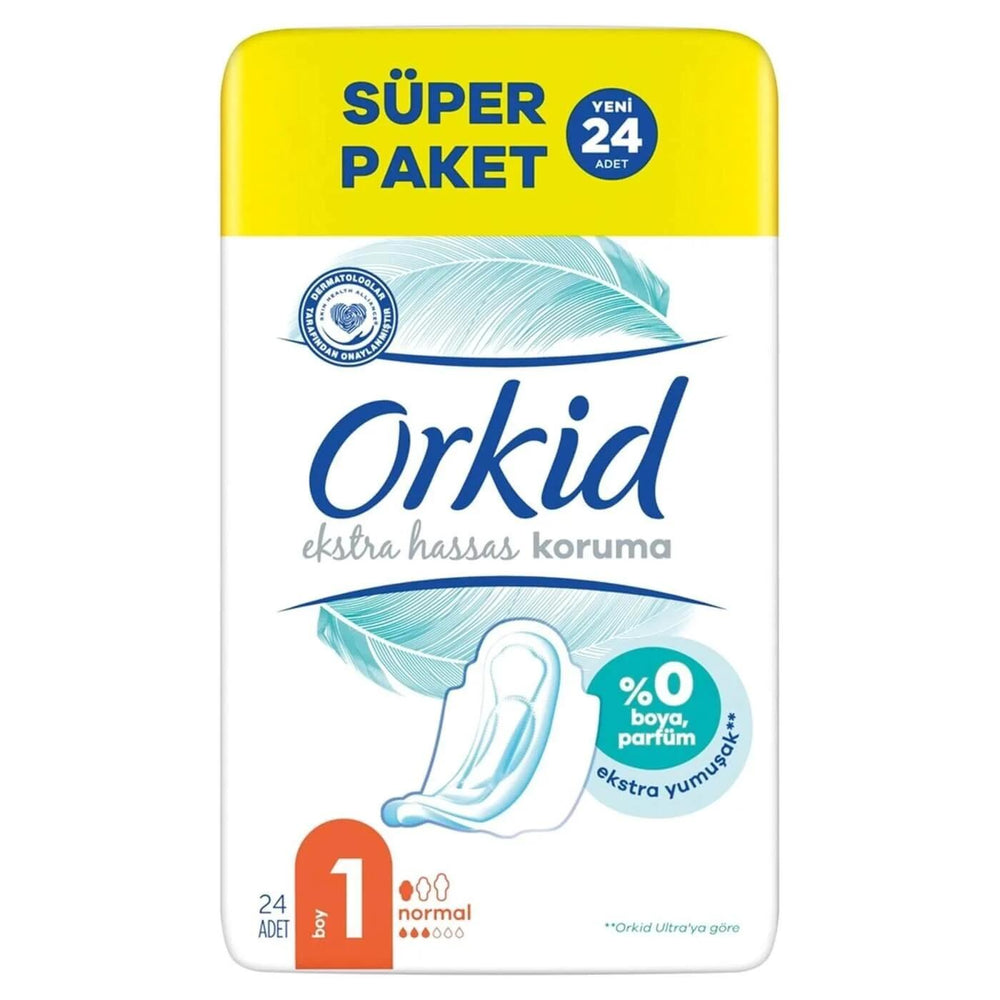 Orkid Extra Sensitive Normal Sanitary Pads 24-Pack