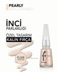 Flormar Pearly Nail Polish: Long-Lasting, High Pigment Shimmering Color for Elegant Nails - Snow Glam Flormar Pearly Nail Polish: Shimmer, Long-Lasting Color Pearly nail polish, Shimmer nail polish, Long-lasting nail polish, High pigment nail polish, Flormar nail polish, Sedefli oje, Glitter nail polish, Pearly finish nail color, Shimmering nail paint, nail polish, nail color, shimmering nail polish, long lasting nail color, gift for her, nail designs, Flormar, Sedefli oje, 6-day nail polish, pearly finish,