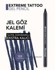 Flormar Extreme Tattoo Waterproof Gel Eyeliner - Long Lasting, Smudge Proof Eye Makeup - Intense Blue - Eyeliner