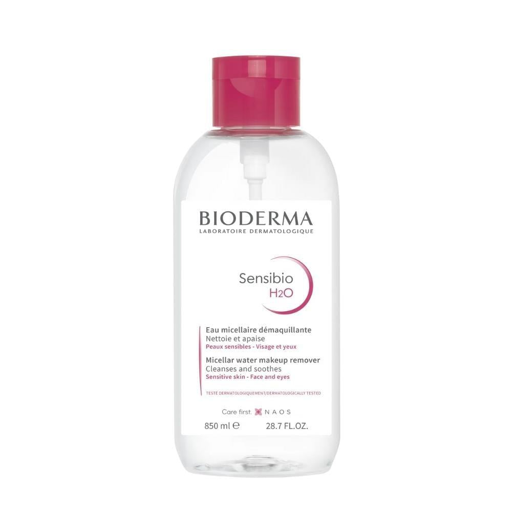Bioderma Sensibio H2O Micellar Water for Sensitive Skin - 28.74 fl oz Gentle Makeup Remover & Cleanser Bioderma Sensibio H2O Micellar Water - Gentle Makeup Remover micellar water, sensitive skin cleansing, dermatologically tested, hypoallergenic skincare, makeup remover, no-rinse cleansing, Bioderma Sensibio H2O, gentle cleanser, skincare for sensitive skin, non-irritating skincare, daily skincare, travel skincare, convenient skincare, effective makeup removal