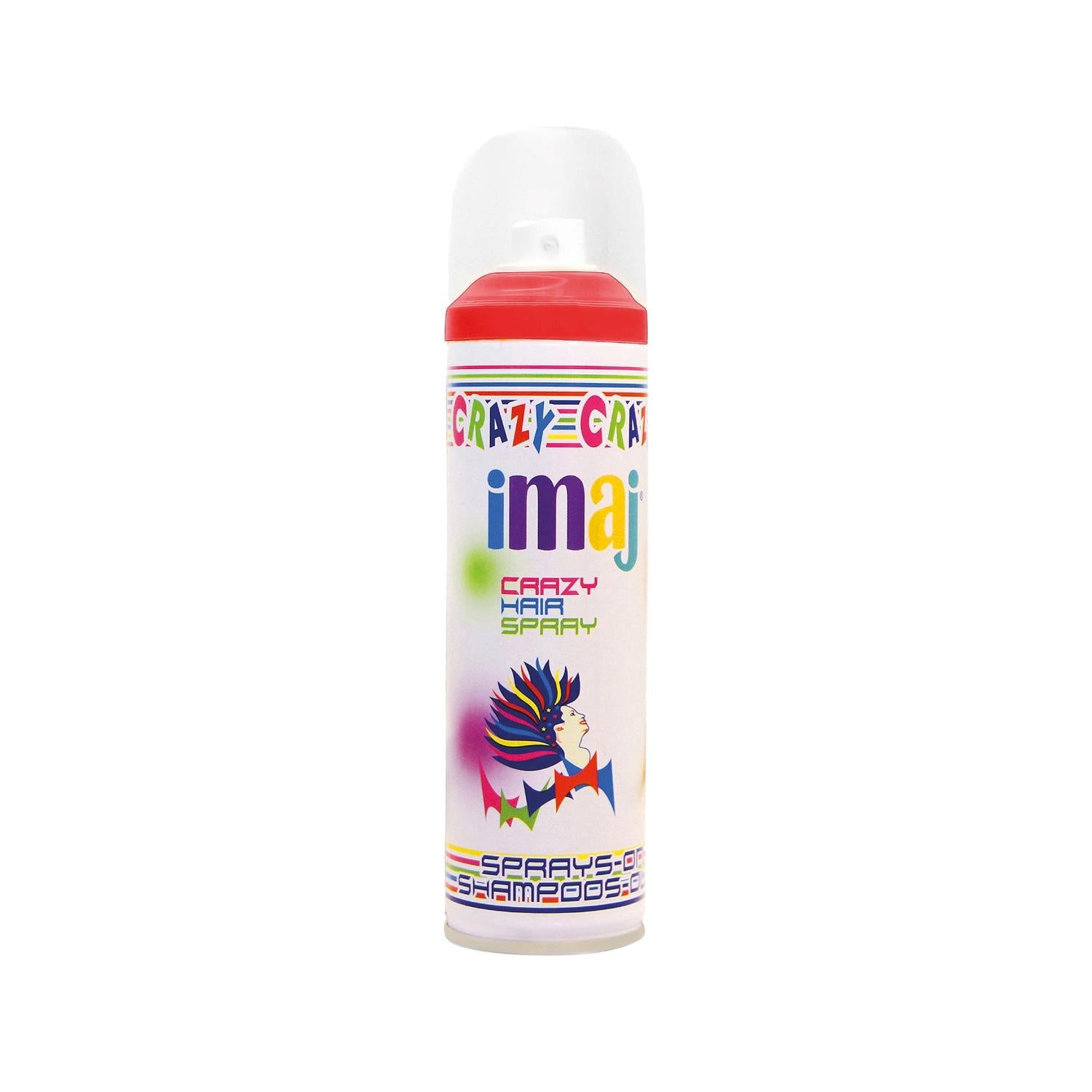 Imaj Crazy Color Red Hair Color Spray 100ml - Vibrant Temporary Hair Color for Fashionistas Imaj Crazy Color Red Hair Spray 100ml - Temporary Hair Color temporary hair color spray, red hair color, Crazy Color hair spray, 100 ml hair color, fashion hair color, vibrant hair color, easy hair color application, temporary hair dye, fashion hair spray, hair color for festivals, statement hair color