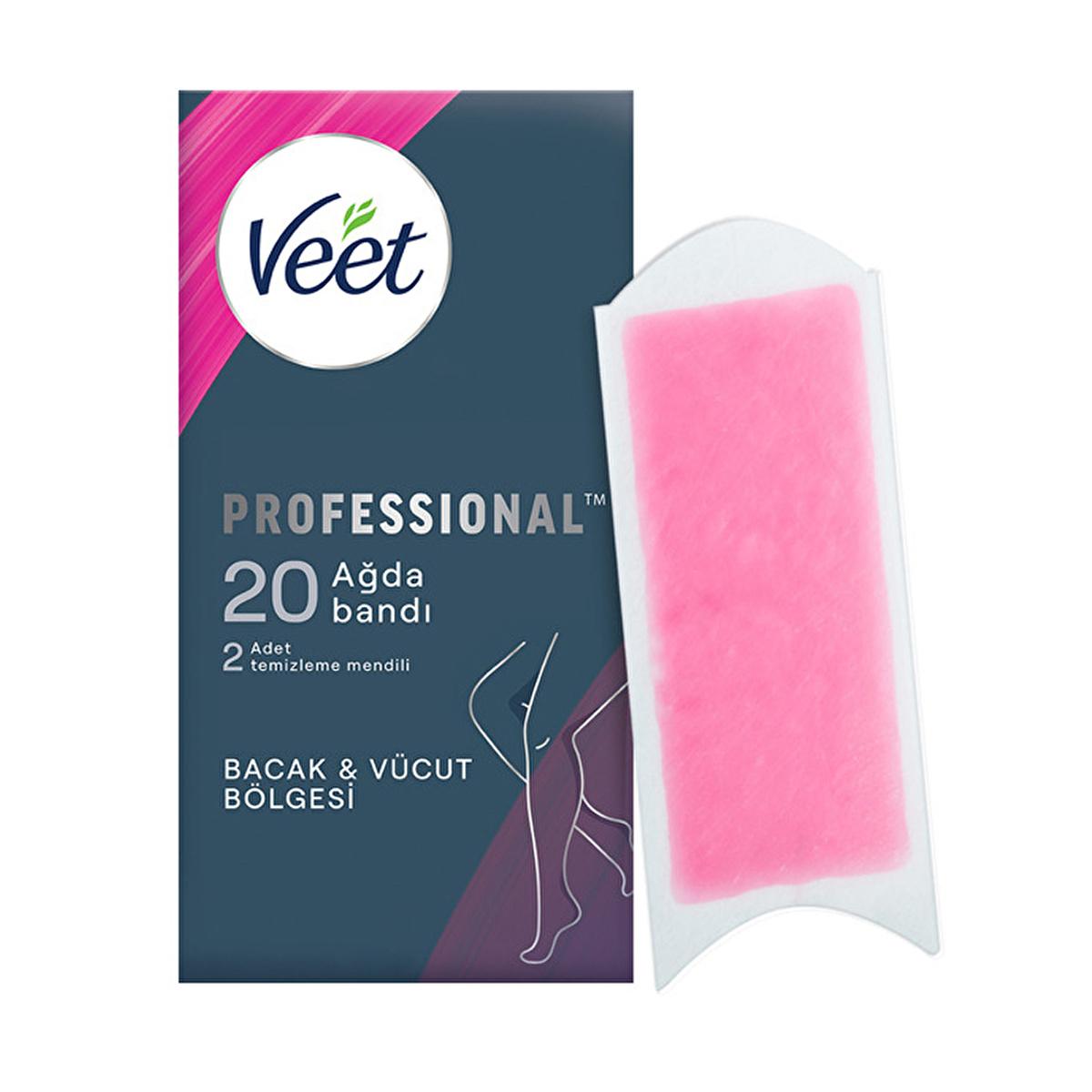Veet Profesyonel Wax Strips for Hair Removal - Easy Gelwax Technology for Smooth Skin up to 28 Days - Normal Skin, 20 Strips Veet Wax Strips for Smooth Skin - 20 Strips hair removal wax strips, Veet wax strips, normal skin hair removal, easy gelwax technology, body hair removal for women, waxing, hair removal, beauty, personal care, grooming, Veet Profesyonel