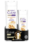 clear women dandruff defense shampoo 350 ml, clear women dandruff defense shampoo 180 ml, clear women shampoo anti dandruff solution Clear Women Dandruff Defense Shampoo - Powerful Anti-Dandruff Solution for Women | 350 ml + 180 ml Clear Women Dandruff Defense Shampoo - Effective Against Hair Loss clear, dandruff-shampoo, women-hair-care, anti-hair-loss, ginger-extract, niacinamide, flake-free-hair, daily-shampoo, haircare-products, ai-generated