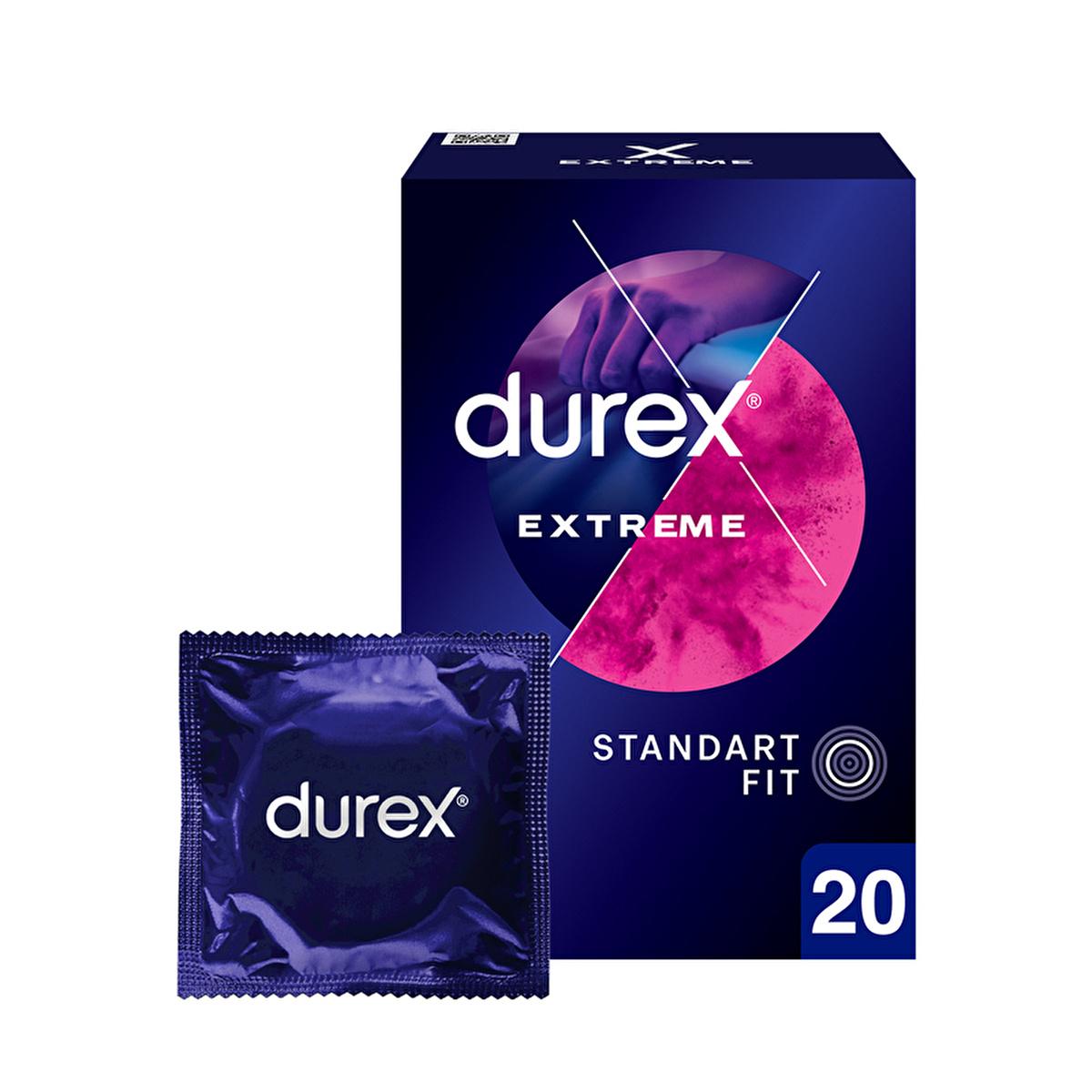 Durex Extreme Condoms - Delaying, Textured for Enhanced Pleasure - Pack of 20 Durex Extreme Condoms - Delaying & Textured for Enhanced Pleasure Durex Extreme Condoms, delaying condoms, textured condoms, extended pleasure condoms, ribbed condoms, condoms with delaying cream, condoms for enhanced pleasure, adult protection, intimate products, couples gifts, adult accessories