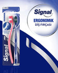 Signal Ergonomic Manual Toothbrush for Effective Oral Hygiene - Comfortable Brushing Experience - 1+1 Offer - Toothpaste