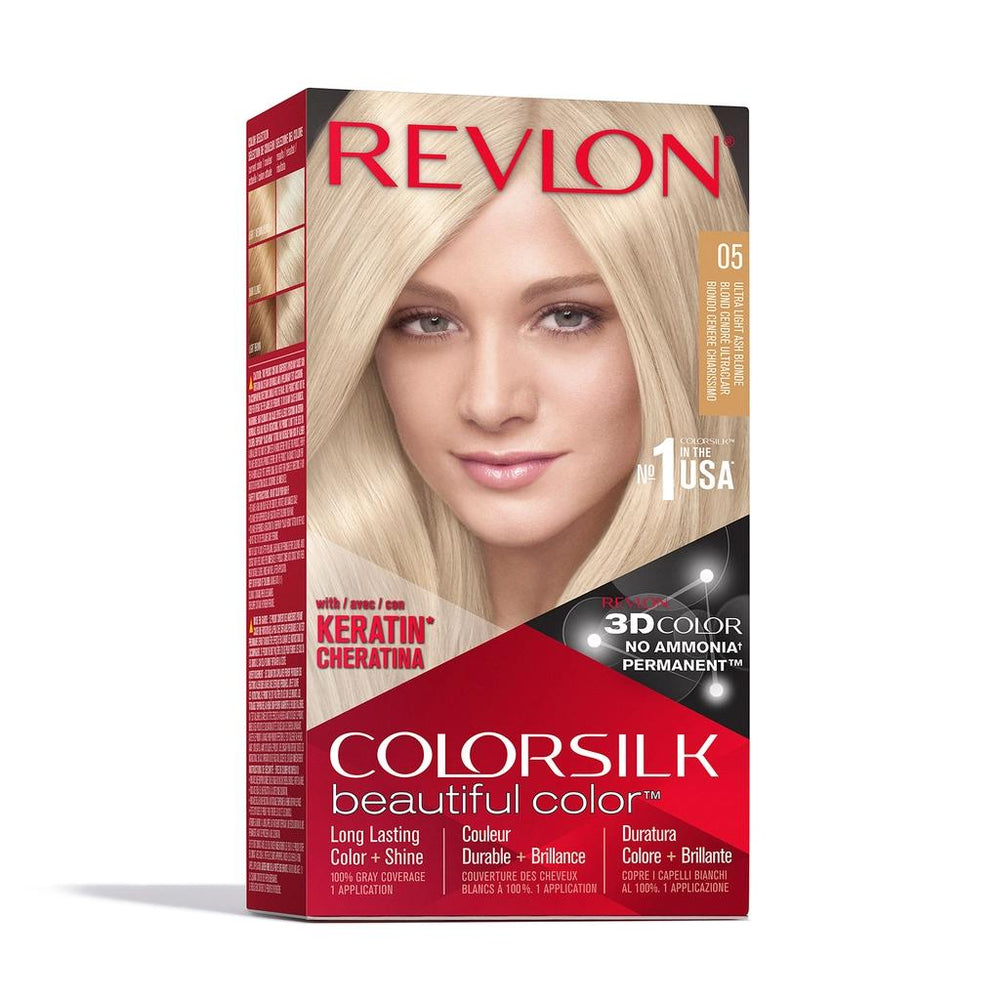 Revlon ColorSilk Beautiful Color Hair Dye 05 Ultra Light Ash Blonde