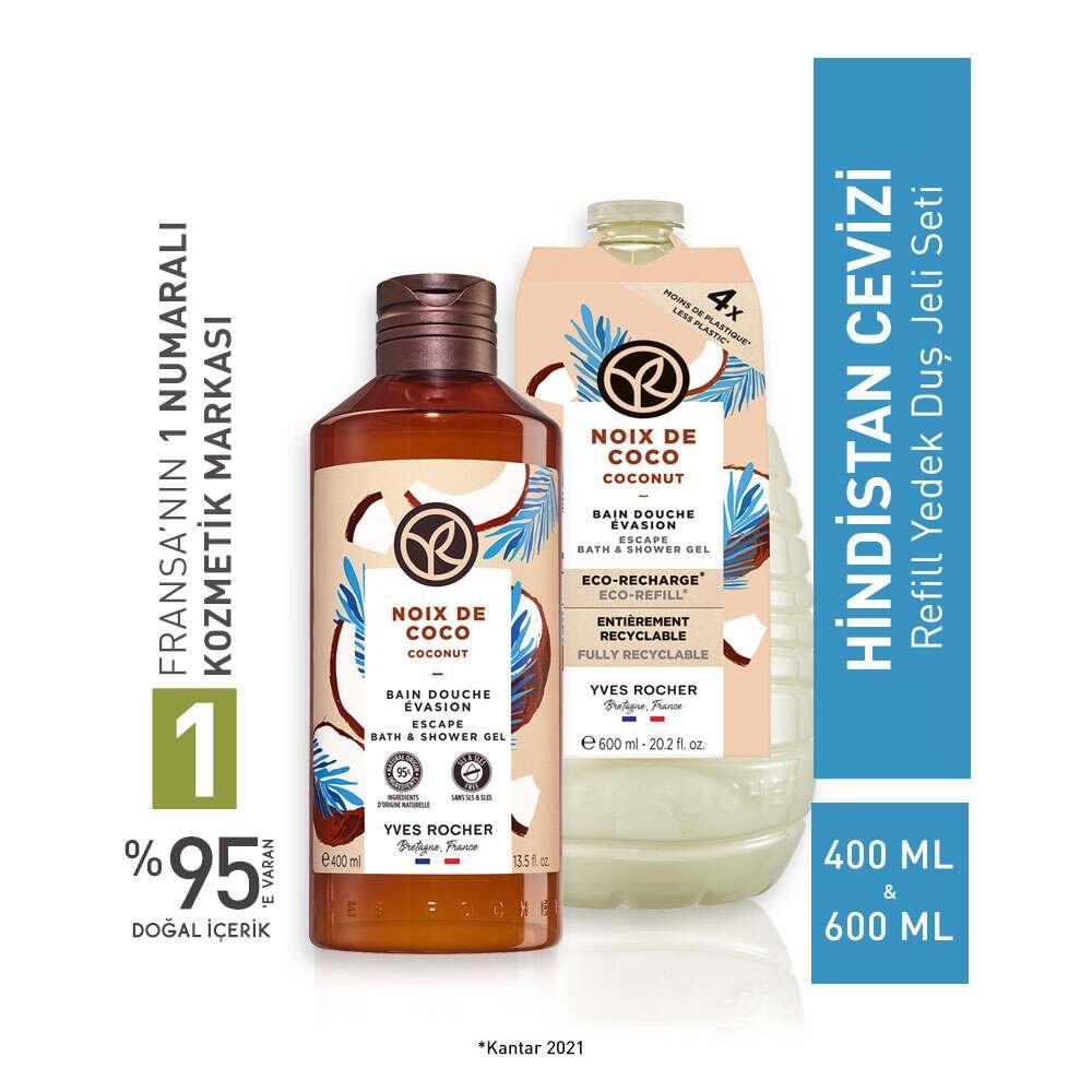 The Body Shop Coconut Refill Shower Gel Set - Eco-Friendly Moisturizing Shower Gel with Tropical Scent - Shower Gel