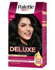 Palette Deluxe: Intense Black Hair Dye 1-0 - Long Lasting Color, Deep Conditioning with Micro Oils, At-Home Permanent Hair Coloring Palette Deluxe Black Hair Dye: Long Lasting Color & Shine black hair dye, permanent black hair color, long lasting black hair dye, hair dye with micro oils, Palette Deluxe black, 1-0 black hair dye, hair coloring, at-home hair color, black hair, permanent hair color, hair color, hair dye, micro oils, deep conditioning, long-lasting color, vibrant color, intense black, at home h