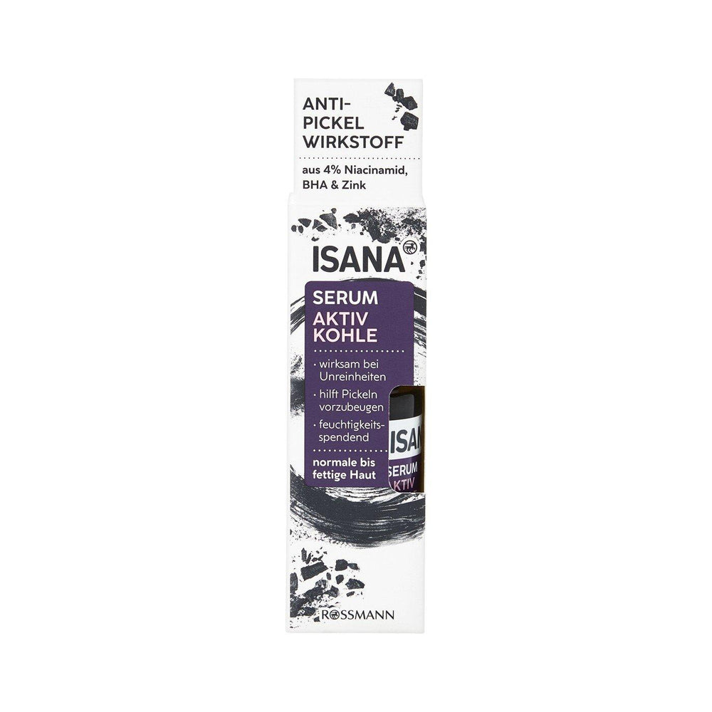 Isana Active Charcoal Face Serum for Clear Skin 30 ml