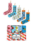 Carnaval Fruit-Themed Socks 5-Pack - Soft, Comfortable, and Stretchy Casual Socks for Everyday Wear Carnaval Fruit-Themed Socks 5-Pack - Comfortable & Stylish fruit themed socks, casual socks, comfortable socks, multipack socks, cotton socks, soft socks, stretchy socks, everyday wear socks, fun socks, quirky accessories, gift ideas for her, gift ideas for him, casual footwear