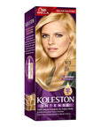 Wella Koleston Intense 9/3: Light Golden Blonde Hair Dye - 100% Gray Coverage, Argan Oil, and Long-Lasting Color Wella Koleston Light Golden Blonde Hair Dye: Gray Coverage & Argan Oil hair dye, permanent hair color, gray coverage hair dye, argan oil hair color, Wella Koleston hair dye, light golden blonde hair dye, at home hair color, long lasting hair color, hair coloring kit, hair dye with argan oil, hair color, hair coloring, blonde hair dye, golden blonde hair, light blonde hair, hair treatment, argan o