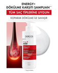 Vichy Dercos Energising Anti-Hair Loss Shampoo 400ml - Strengthens Hair Roots, Hypoallergenic - view 2