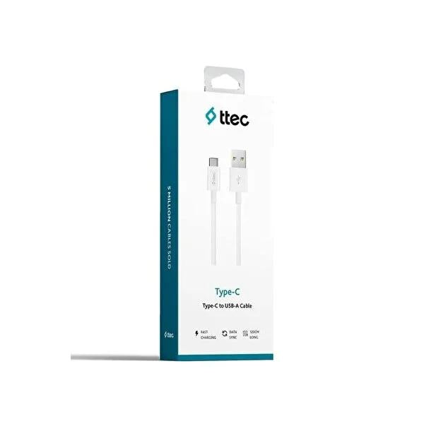 Ttec 120cm USB-A to USB-C Cable - Fast Charging & High-Speed Data Transfer, CE Certified Ttec 120cm USB-A to USB-C Cable - Fast Charging & Data Transfer USB-A to USB-C cable, Fast charging cable, High-speed data transfer cable, CE certified cable, 120cm USB cable, Ttec, USB-C cable, Fast charging, High-speed data transfer, Reliable cable, Safe cable, CE certification, Electronic accessory