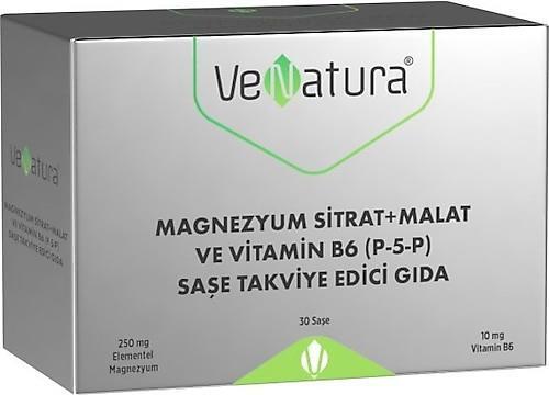 Venatura Magnesium and Vitamin B6 Supplement - 30 Sachets | Supports Overall Health & Wellness - Vitamin & Supplement