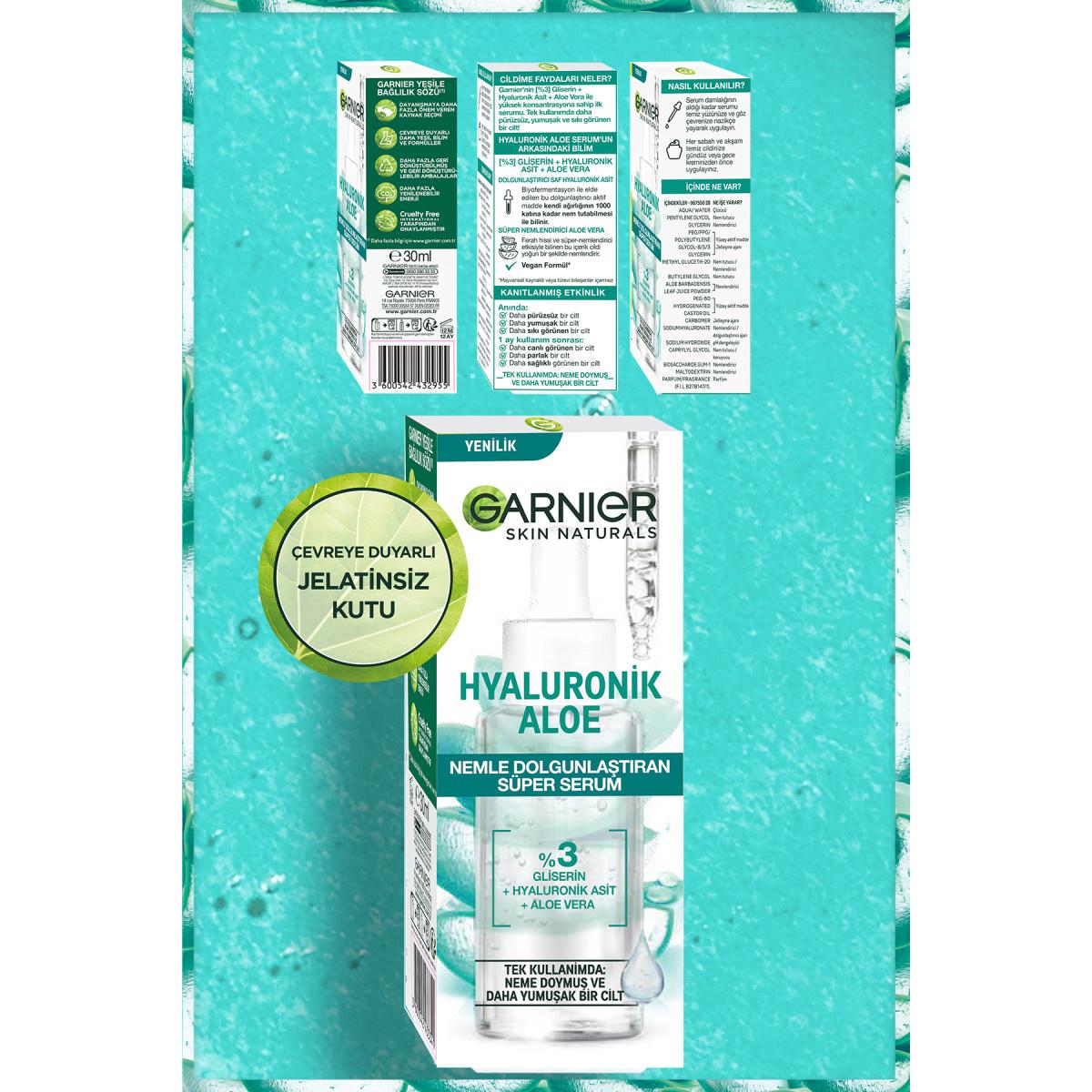 Garnier Hyaluronic Aloe Vera Hydrating Super Serum - Plump & Smooth Skin - Anti-Aging Facial Serum for All Skin Types Garnier Hyaluronic Aloe Serum: Hydrate, Plump & Smooth Skin hyaluronic acid serum, aloe vera serum, hydrating serum, anti-aging serum, Garnier serum, skin plumping serum, facial serum, serum for dry skin, serum for sensitive skin, 3% glycerin serum, Garnier, hyaluronic acid, aloe vera, hydrating, anti-aging, skin plumping, dry skin, sensitive skin, glycerin, facial, beauty, skincare, moistur