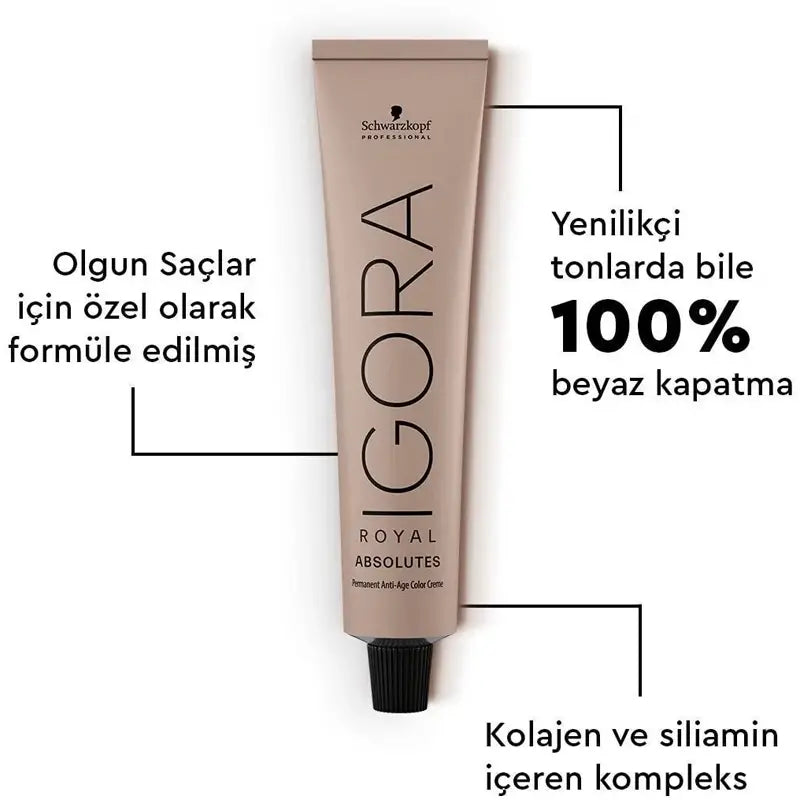 Igora Royal Absolutes Anti-Age Hair Color 7-10 Medium Blonde Cendre 60ml