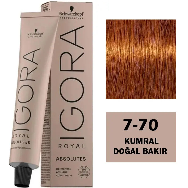 Igora Royal Absolutes Anti-Age Hair Color 7-70 Copper 60ml
