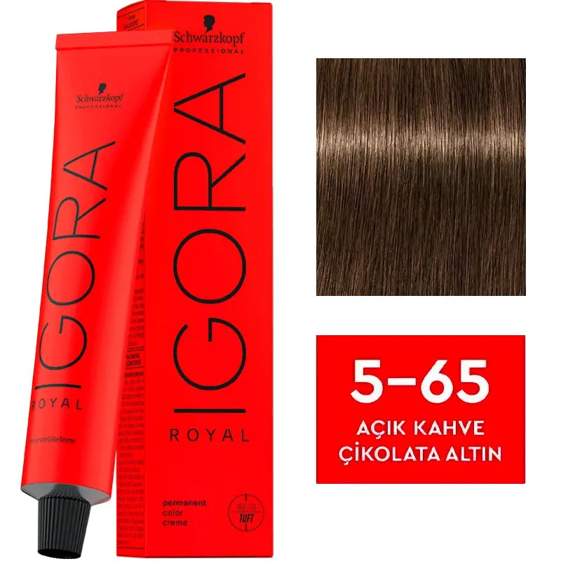 Igora Royal Permanent Color Creme 5-65 Light Brown Chocolate Gold 60ml
