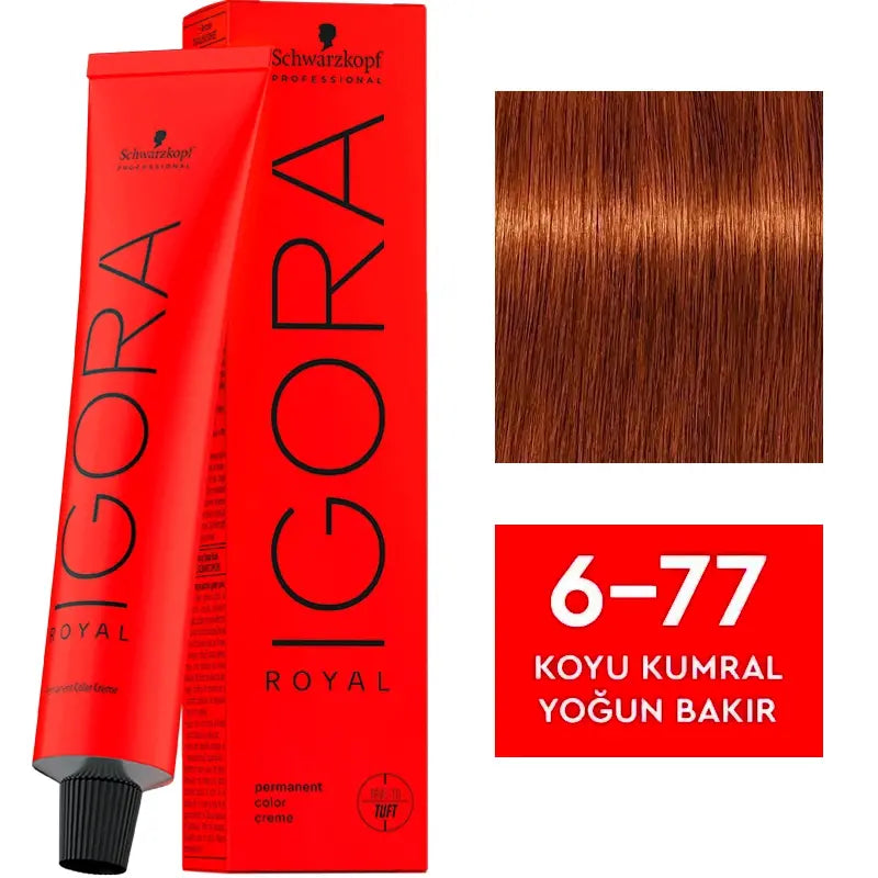 Igora Royal Permanent Color Creme 6-77 Dark Copper Blonde 60ml