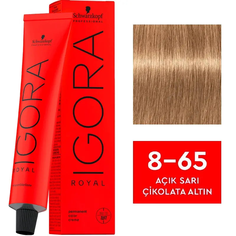 Igora Royal Permanent Color Creme 8-65 Light Blonde Chocolate Gold 60ml