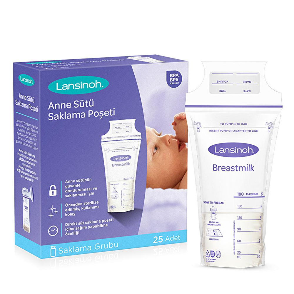 Lansinoh Breast Milk Storage Bags - 25 Count, BPA-Free, Pre-Sterilized - view 2