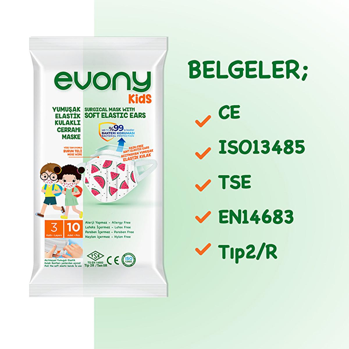 Evony Children's Face Mask: 10-Pack - TSE Certified, Soft, Comfortable, & Allergy-Free Kids Face Masks for Reliable Respiratory Protection Evony Kids Face Masks: Certified Protection & Comfort - 10 Pack children's face mask, kids face mask, disposable face mask children, patterned face mask kids, TSE certified face mask, 3-layer kids mask, soft face mask child, comfortable kids mask, allergy-free face mask children, safe face mask for child, children's mask, kids mask, disposable mask, patterned mask, TSE c