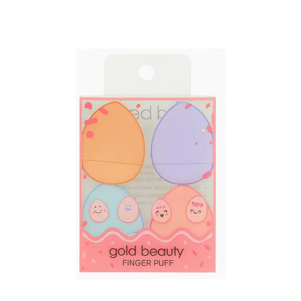 Gold Beauty EP-493 4-Piece Finger Makeup Sponge Set
