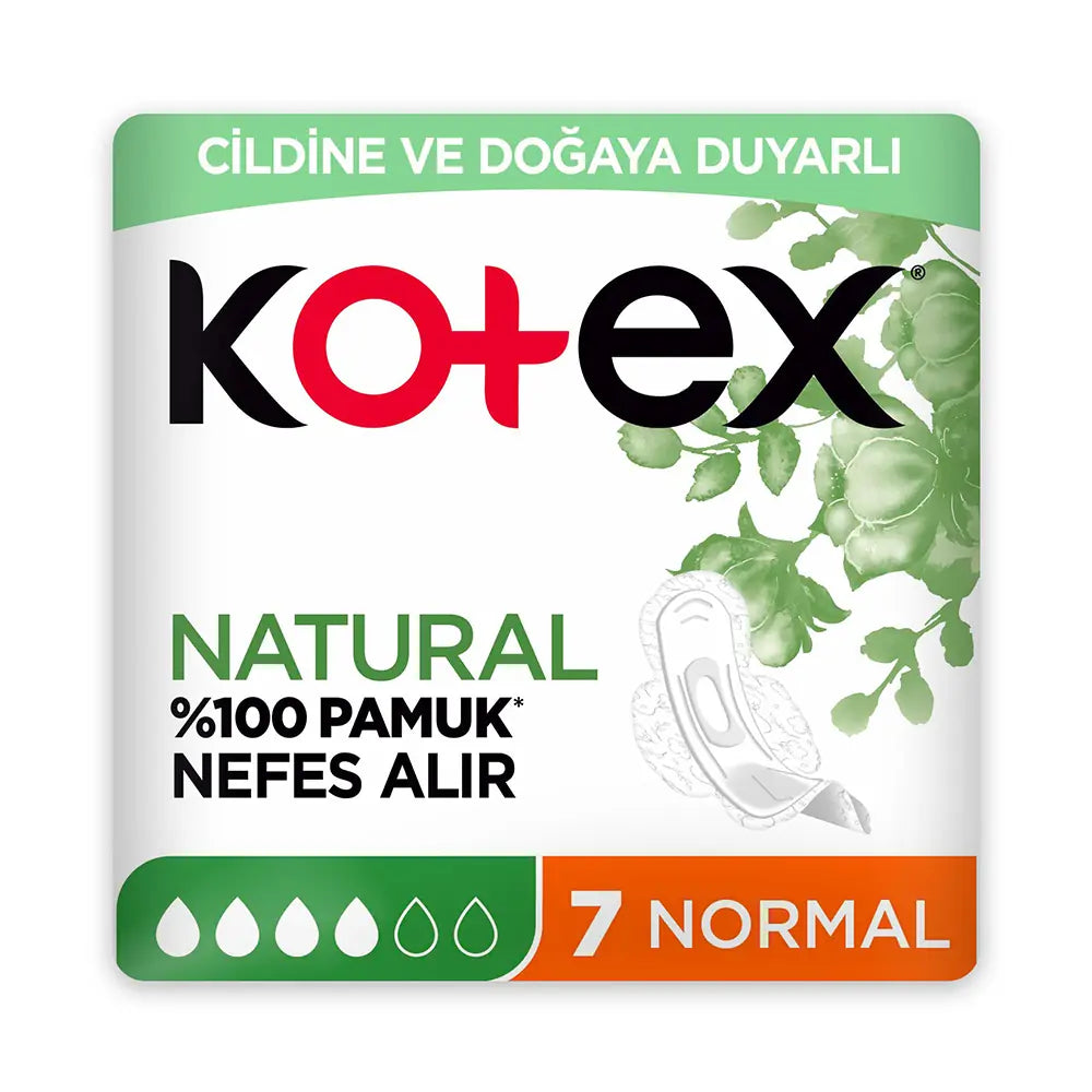 Kotex Natural Ultra Normal Pads with Cotton 7 Count