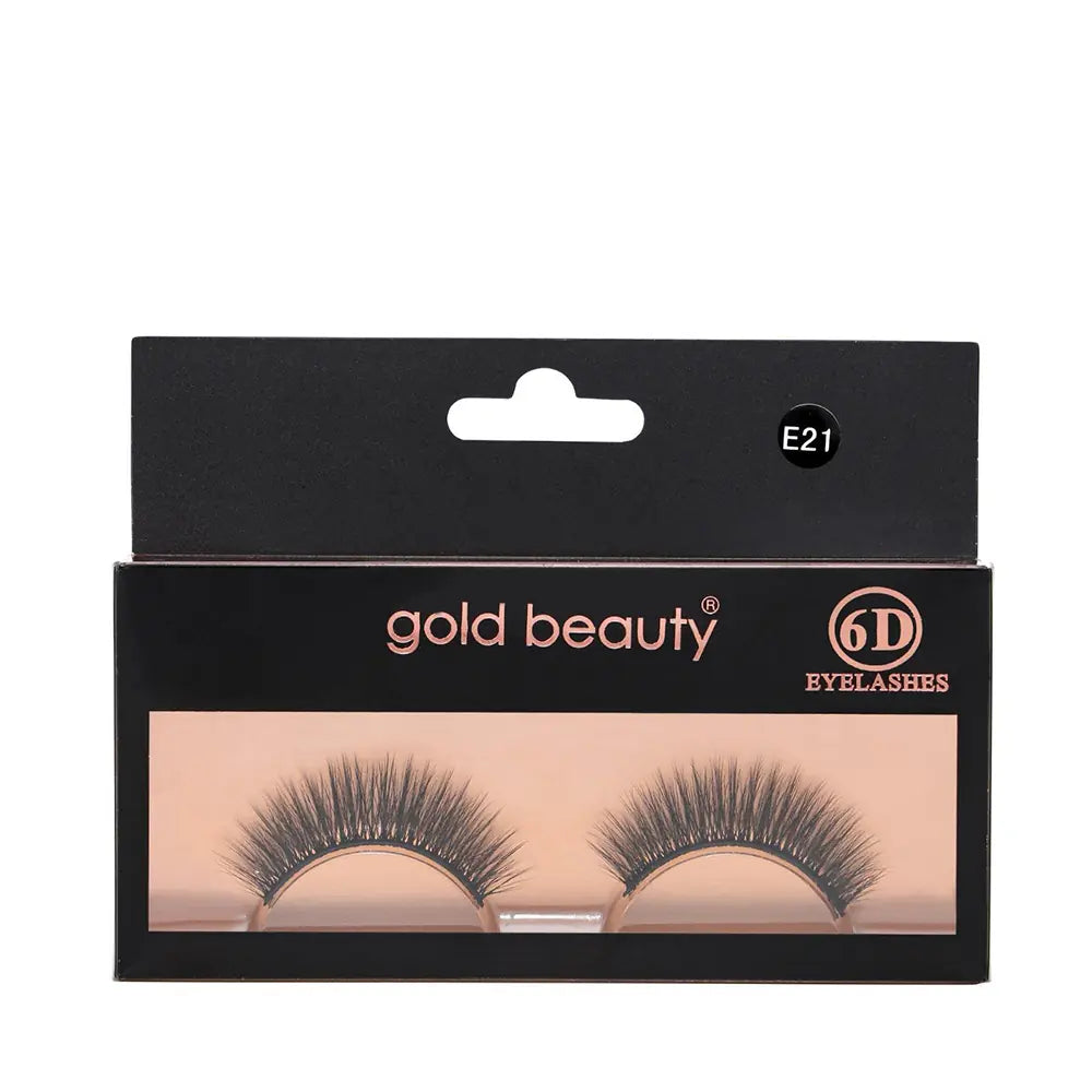 Gold Beauty 6D E21 False Eyelashes for Voluminous Eyes