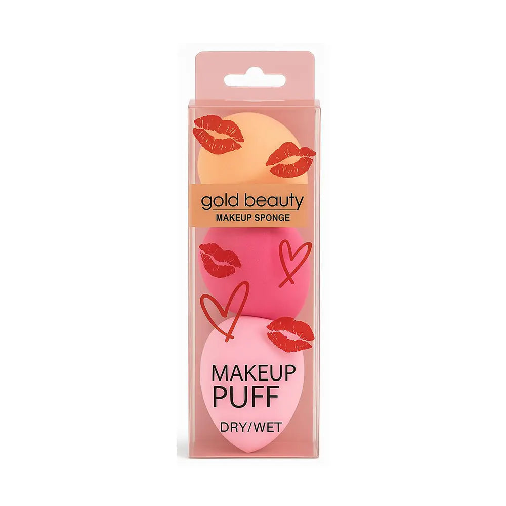 Gold Beauty Ep-489 3-Piece Makeup Sponge Set