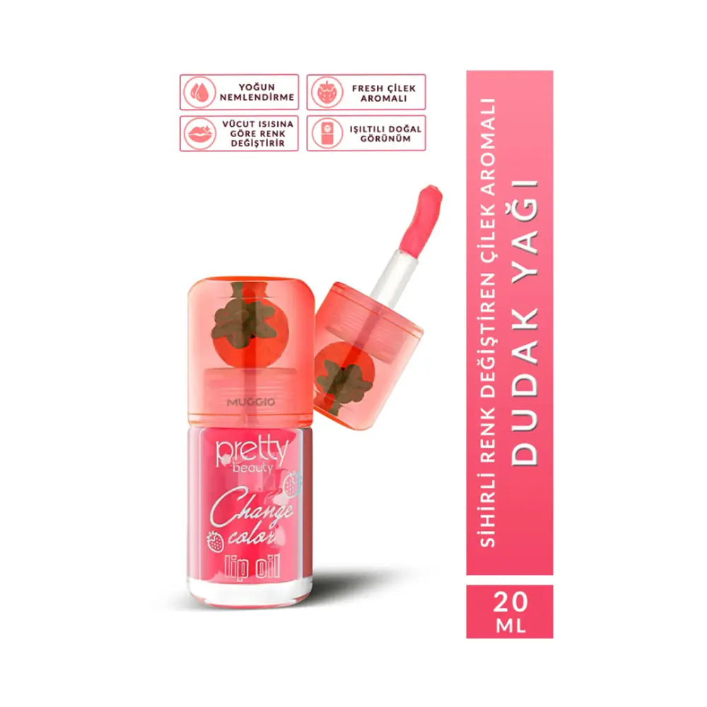 Pretty PB-935 Strawberry Lip Oil for Hydrated Lips